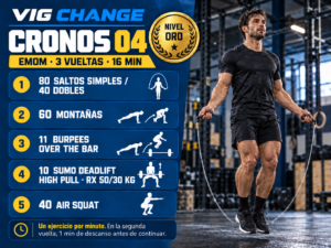 Cronos 04: entrenamiento EMOM de 16 minutos, nivel Oro